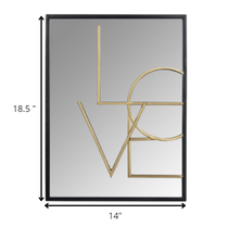Load image into Gallery viewer, love-layered-wall-mirror-pictured-with-size-measurements-18x14inches-la-discovery-shop