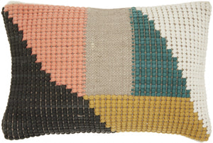 Geometric Patch Decorative Cushion | Throw Pillow