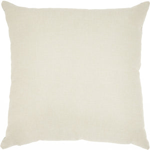 Tan and White Cotton Floral Star | Throw Pillow