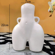 Load image into Gallery viewer, L.A. Discovery curves vase - white &#39;Curves&#39; Ceramic Flower Vase