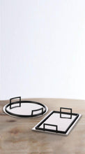 Load image into Gallery viewer, LA Discovery Mirrored Aluminum Circular Serving Tray