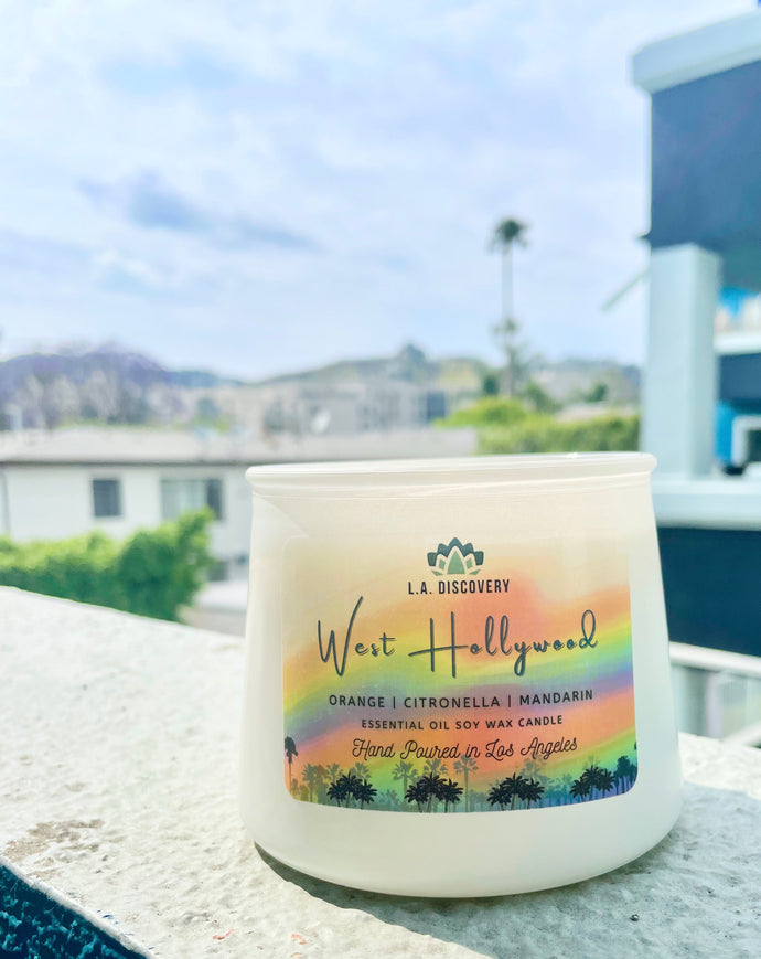 'West Hollywood' Essential Oil Scented Candle | Orange + Citronella