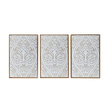 Load image into Gallery viewer, Baroque Inspired Triptych Gold Framed Canvas Wall Art Set