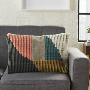 Geometric Patch Decorative Cushion | Throw Pillow