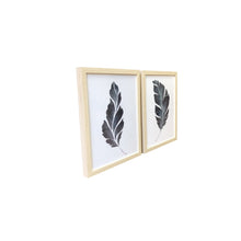 Load image into Gallery viewer, Dark Blue Leaves Framed Wall Art