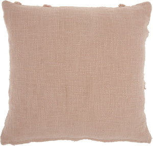 Boho Blush Pink Textured | Throw Pillow