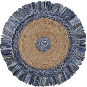 denim jute area rug boho style cotton la discovery shop