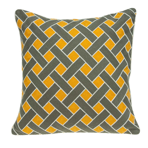 Transitional Gray And Orange | Throw Pillow
