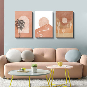 L.A. Discovery Abstract Boho Inspired Desert Wall Art - Ready to Hang, Set of 3