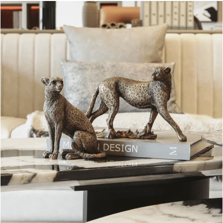 African Leopard Resin Sculpture for Room or Office Decor – L.A. Discovery