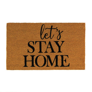 L.A. Discovery Let's Stay Home Coir Doormat