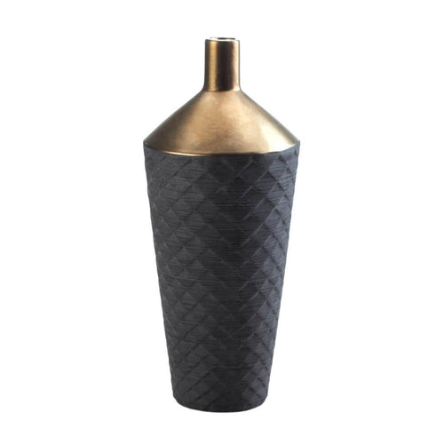 L.A. Discovery Lucca Black And Gold Porcelain Vase