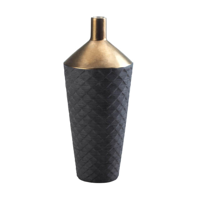 L.A. Discovery Lucca Black And Gold Porcelain Vase