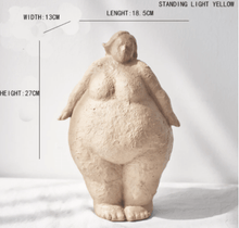 Load image into Gallery viewer, L.A. Discovery standing light yellow The &#39;Big Boned Lady&#39; Textured Sculpture Figurine | Modern Home Decor