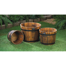 Load image into Gallery viewer, LA Discovery Apple Barrel Planters, Set of 3 | Farmhouse Decor