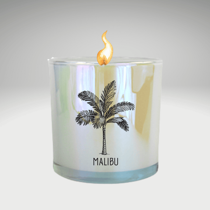 LA Discovery candles 14 oz glass jar 'Malibu' Scented Candle | Teak + Oud w/ Sea Salt + Ozone