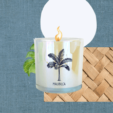 Load image into Gallery viewer, LA Discovery candles 14 oz glass jar &#39;Malibu&#39; Scented Candle | Teak + Oud w/ Sea Salt + Ozone