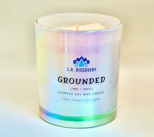 LA Discovery candles 'Grounded' Scented Candle | Lime + Basil