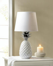 Load image into Gallery viewer, LA Discovery Silver Topped Pineapple Table Lamp